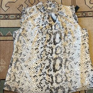 J.Crew Black and White Ruffled Blouse